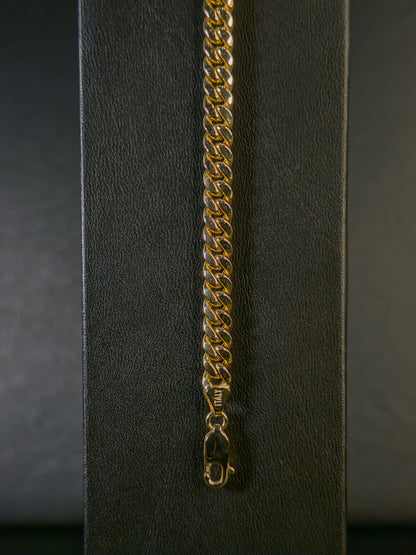 Pulso Eslabón Cubano 6 mm · Oro Italiano 10 k