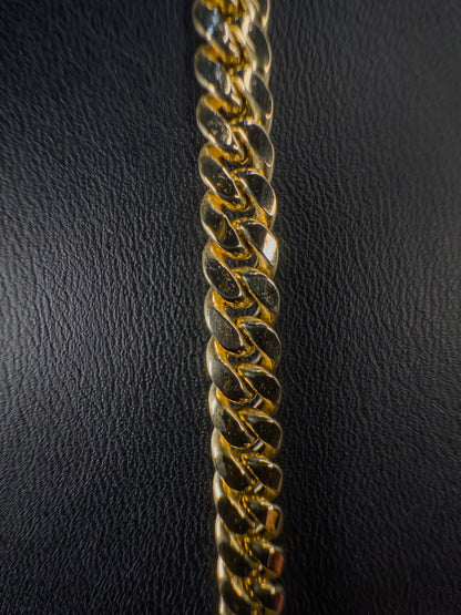 Pulso Eslabón Cubano 6 mm · Oro Italiano 10 k
