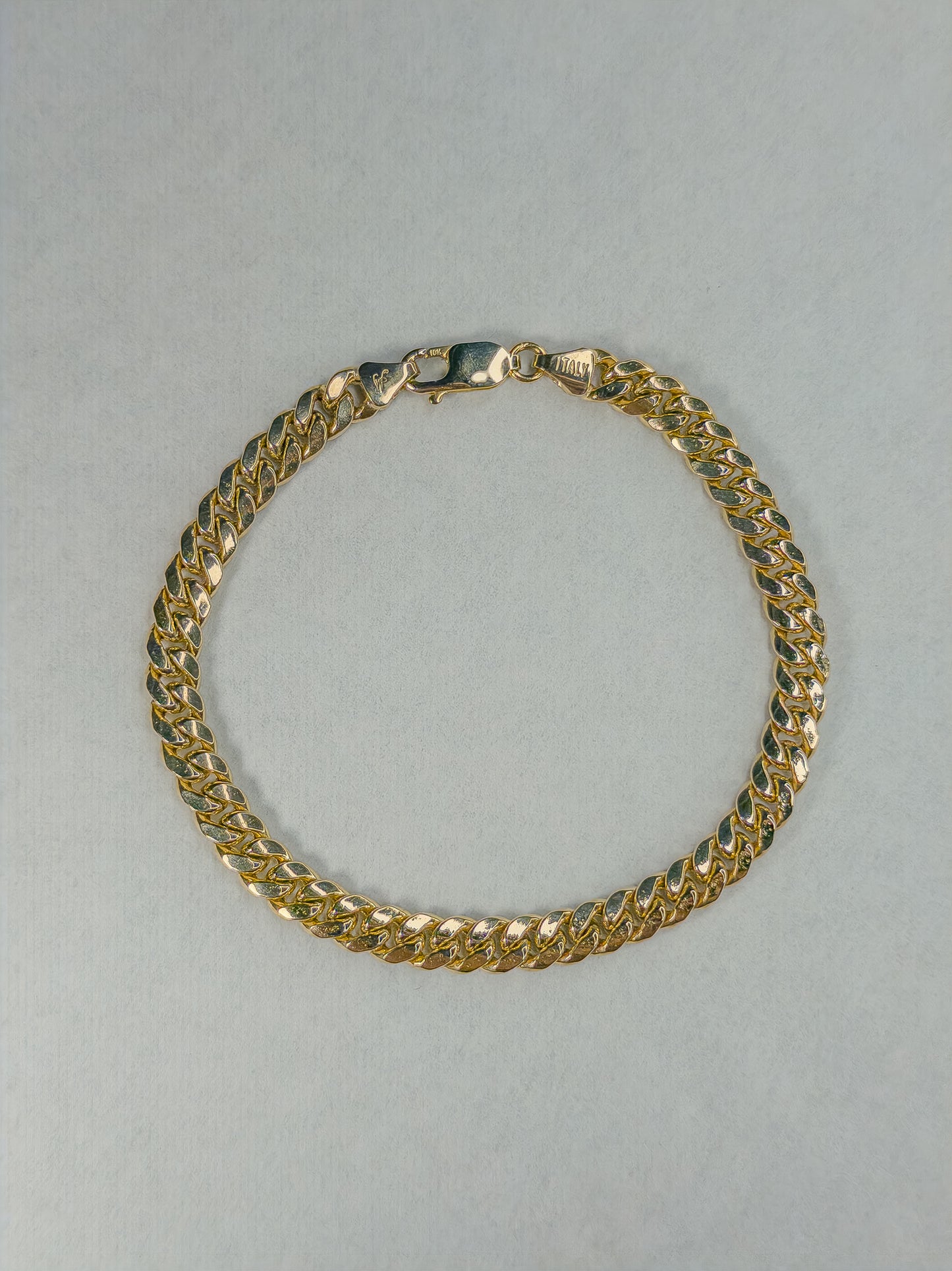 Pulso Eslabón Cubano 6 mm · Oro Italiano 10 k