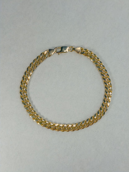 Pulso Eslabón Cubano 6 mm · Oro Italiano 10 k