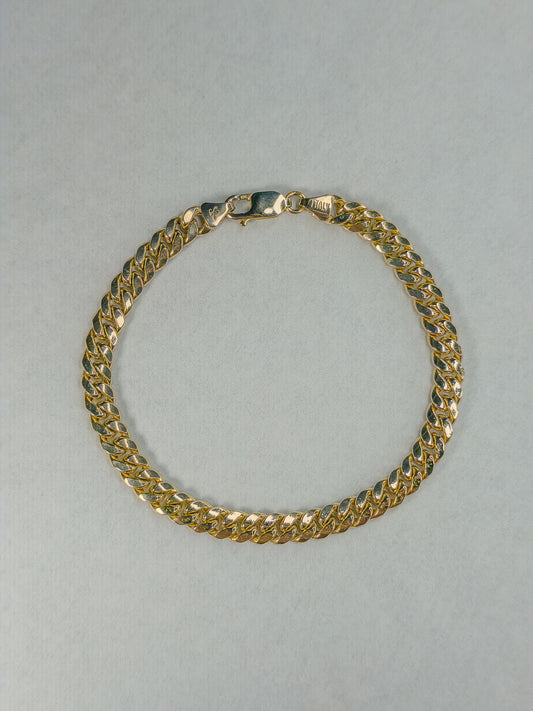Pulso Eslabón Cubano 6 mm · Oro Italiano 10 k