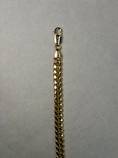 Pulso Eslabón Cubano 6 mm · Oro Italiano 10 k