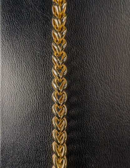 Pulso Tejido Espiga 5 mm · Oro Italiano 10 k