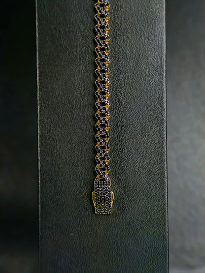Pulso Mónaco Pavé 6.5 mm · Oro Italiano 10 k
