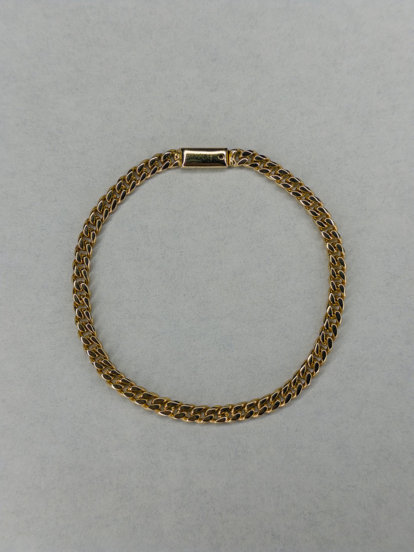 Pulso Tejido Cubano 3 mm · Oro Sólido 10 k