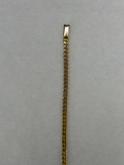 Pulso Tejido Cubano 3 mm · Oro Sólido 10 k