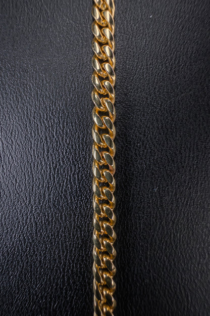 Pulso Tejido Cubano 3 mm · Oro Sólido 10 k