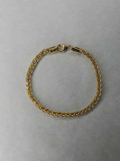 Pulso Tejido Espiga 3 mm · Oro Italiano 10 k