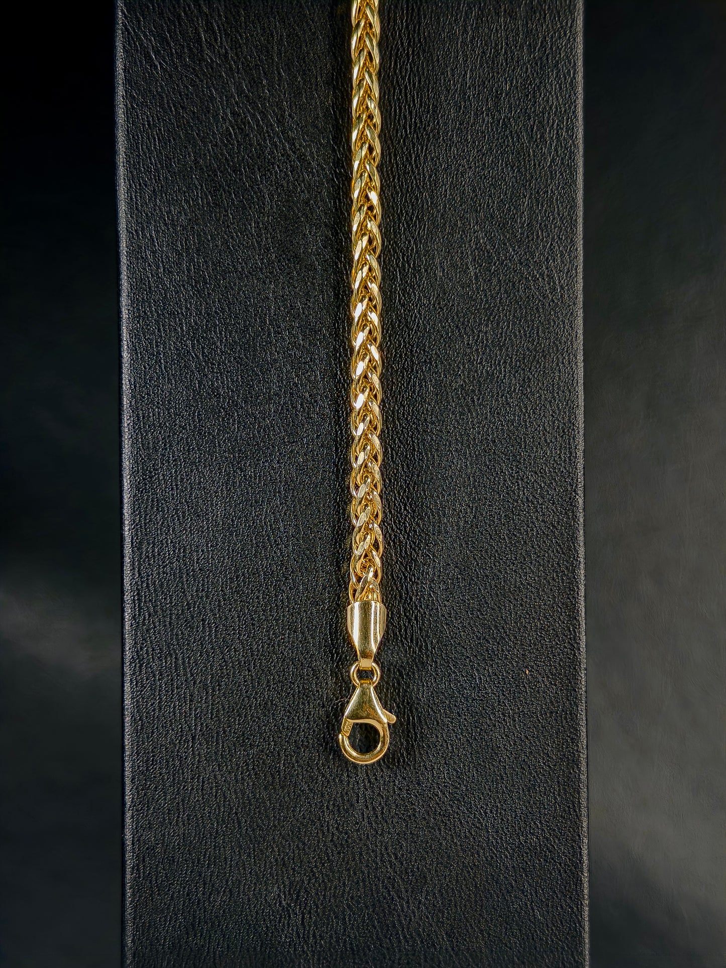 Pulso Tejido Espiga 3 mm · Oro Italiano 10 k